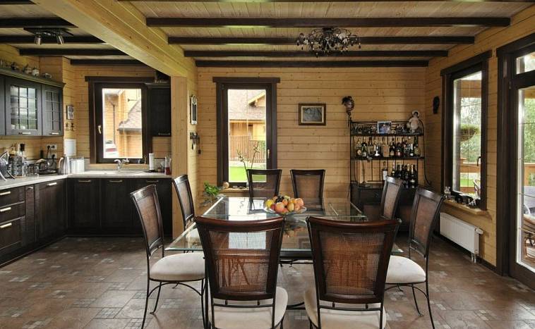 Интерьер дома из бруса внутри: примеры стильных интерьеров – фото дизайна  по комнатам